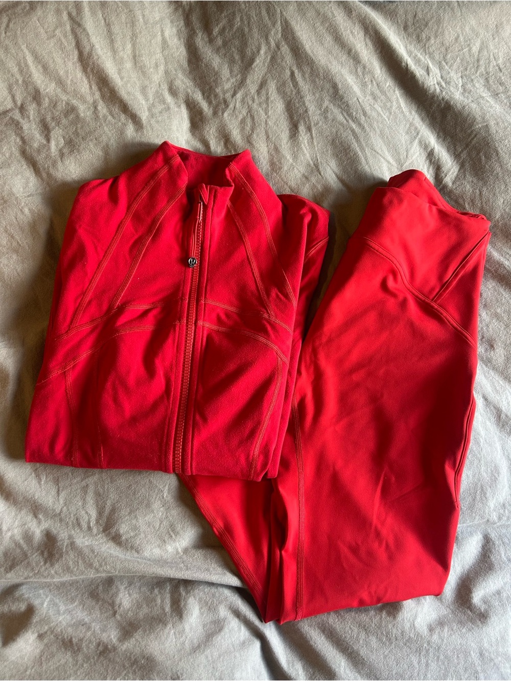 lululemon athletica Red Zip-Front Active Jumpsuit